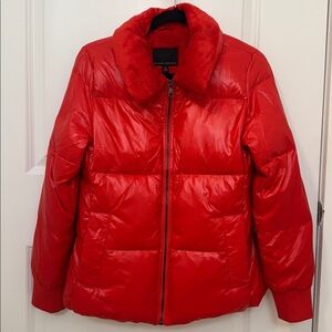 Banana Republic Vibrant Red Quilted Jacket XS